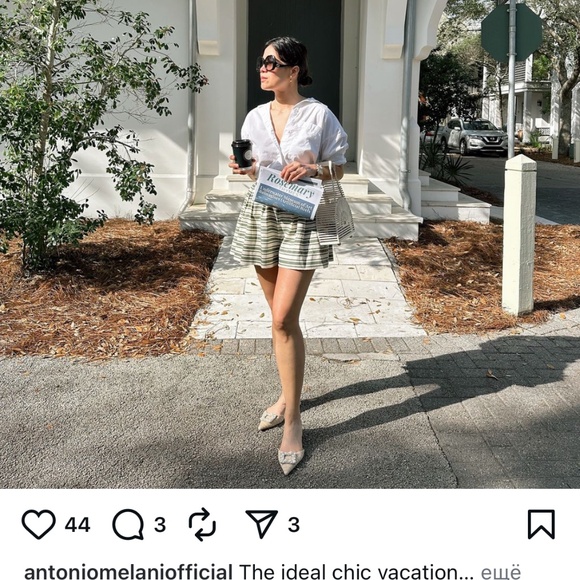 Antonio Melani The Style Bungalow South Ocean High Waist Pleated Striped Shorts - Picture 4 of 16
